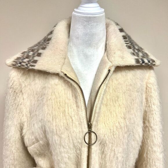 Icewool vintage long thick warm zip up wool jacket M - Picture 4 of 15